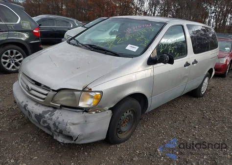 2001 Toyota Sienna Ce z USA, uszkodzony, nr VIN 4T3ZF19C61U359844